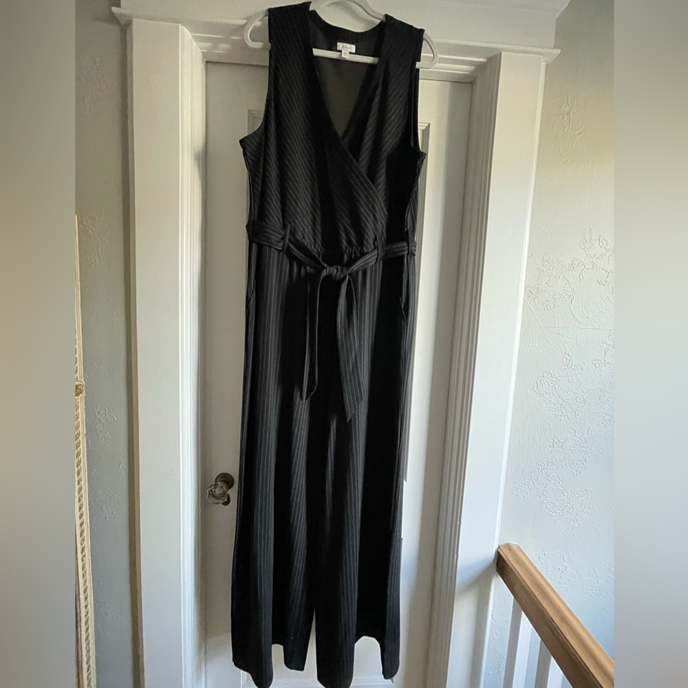 J.Jill Ponte V Neck Jumpsuit, 2X